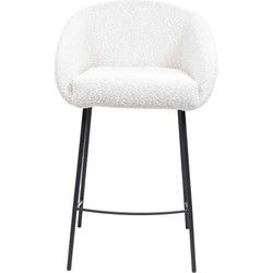 Barkruk Stof Beige - Zithoogte 75cm - 52x42x98cm - Lova - Set van 2