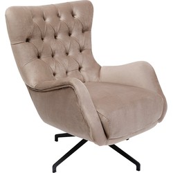 Kare Draaifauteuil Bellissima Velvet Beige