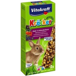 Vitakraft bosbes/vlierbes-kracker dwergkonijn 2in1