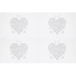 Zydante Swisstech® - Dekbedovertrekset - The Cotton Collection - White Hearts  - 200x200/220 + 2*60x70 cm
