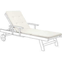 TOSCANA  - Tuinkussen - Wit - 188 x 59 cm - Polyester