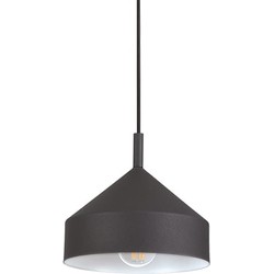 Landelijke Hanglamp Yurta - Zwart - Binnenverlichting - 1 Lichtpunt - Ideaal voor Slaapkamer, Keuken en Woonkamer - 210 cm - 60W