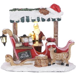 LuVille Kerstdorp Miniatuur Santa's Hot Cacao - L13 x B9 x H11 cm
