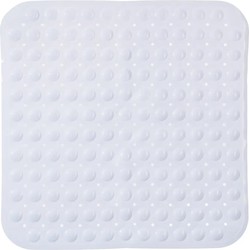 Anti-slip badkamer douche/bad mat wit 54 x 54 cm vierkant - Badmatjes