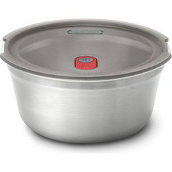 Zwart+Blum Stalen Voerbak Groot - Ø170mm - H 81mm - Grijs / Rood