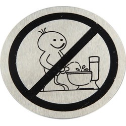 Banzaa Toilet Deurbordje Verboden Staand te Plassen