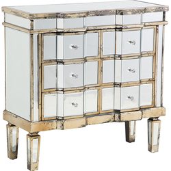 Beliani MOZELA - Commode-Zilver-Glas