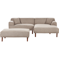 Beliani HOLT - Hoekbank-Beige-Polyester