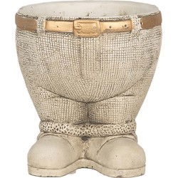Clayre & Eef Bloempot Broek Grijs Steen