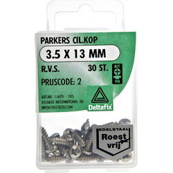 Parkers ck 3,5x13mm rvs 30st