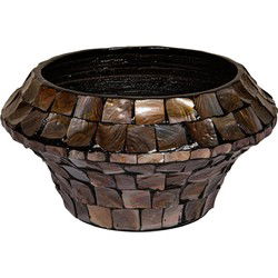 PTMD Bloempot Daven - 41x41x20 cm - Polyester - Brons