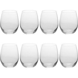 Excellent Houseware luxe sap/waterglazen - 8x stuks - 390 ml - Drinkglazen