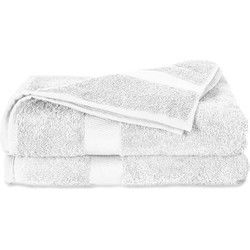 Twentse Damast Katoenen 2PACK Handdoeken - 50x100 - Wit