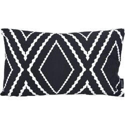 Yana Black Long | 30 x 50 cm | Kussenhoes | Katoen/Polyester