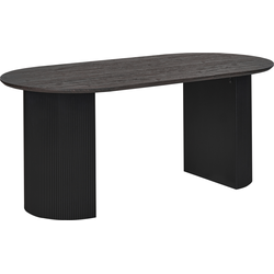 SAVORY - Eettafel - Zwart - 180 x 90 cm - MDF