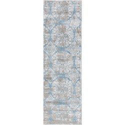 Safavieh Traditional Indoor Woven Area Rug, Isabella Collection, ISA958, in Denim Blue & Ivory, 66 X 213 cm