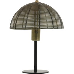 Light&living D - Tafellamp Ø25x33 cm KLOBU antiek brons+mat zwart