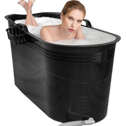 Zitbad Mira - Bath Bucket XL - 400L - Ligbad 122 cm - Zwart