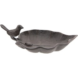 Clayre & Eef Vogelbad  26x15x8 cm Bruin Ijzer Vogel Vogeldrinkbak