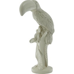 Ornament - Toucan - Polyresin - Sand - 18x9,5x29,5cm