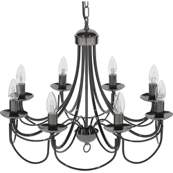 Beliani TEESTA - Hanglamp-Zwart-IJzer