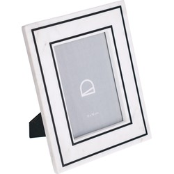 Kave Home - Fotolijst Vittoria in zwart en wit marmer 25 x 20 cm