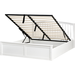 Beliani CLARBEC - Tweepersoonsbed-Wit-Dennenhout