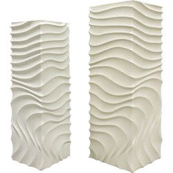PTMD Isaiah White Mdf Pedestal Wavy Design SV2