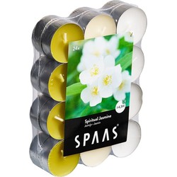 Spaas waxinelichtjes - 24x - Spiritual Jasmine - 4,5 branduren - geurkaarsen