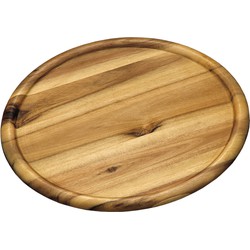 Houten serveerbord/pizzabord rond 32 cm - Snijplanken