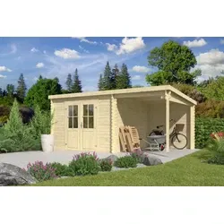 Outdoor Life blokhut Tampa met overkapping, 550 x 250 cm
