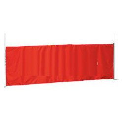Halfhoog zijpaneel 3 mtr geschikt voor Easy Up tenten in Rood