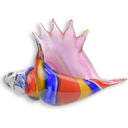 A MURANO STYLE GLASS CONCH SHELL