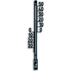 Binnen/buiten thermometer kunststof 4,5 x 28 cm - Buitenthermometers