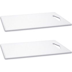 Plasticforte Keuken Snijplank - 2x - wit - 36 x 24 cm - kunststof - Snijplanken