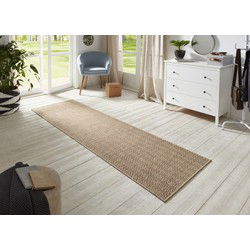 Loper Laagpolig Sisal Look - Geschikt voor Binnen & Buiten - Beige / Terra - 80x250 cm