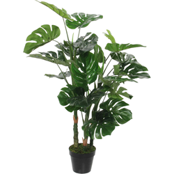 Monstera Kunstplant - H100 x Ø75 cm - Groen | NeverLeafs