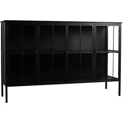 PTMD Cave Black iron cabinet low