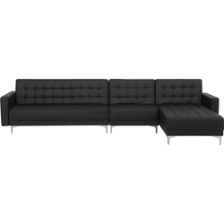 Beliani ABERDEEN - Modulaire Sofa-Zwart-Kunstleer