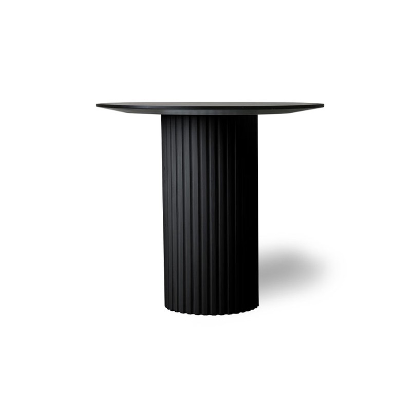 Hkliving pillar bijzettafel rond zwart - 