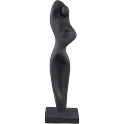 PTMD Decoratieve Standbeeld Sumaya - 12x9x42 cm - Cement - Zwart