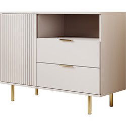 Meubella - Dressoir Nicola - Beige - 107 cm