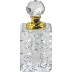 Melady Parfum Flesje  3x3x7 cm Glas Vierkant Decoratie Flesje