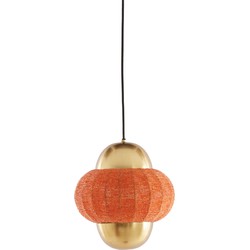 Light&living Hanglamp Ø26x28 cm CETARA kralen oranje+brons