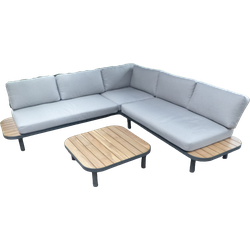 Moa cornerset antraciet/acacia incl. royal stone grey kussens