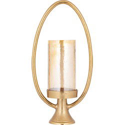 PTMD Windlicht Berido - 27x14x55 cm - Aluminium - Goud
