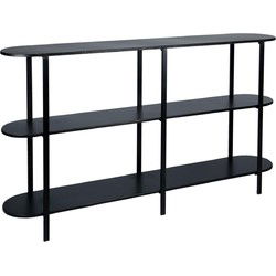 PTMD Sophisticated Sidetable - 160 x 31 x 90,5 cm  - Metaal - Zwart
