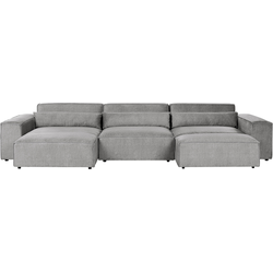 Beliani HELLNAR - Modulaire Sofa-Grijs-Polyester