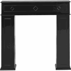 Beliani MISPEC - Schoorsteenmantel-Zwart-MDF
