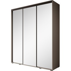 Meubella Kledingkast Delos 2 - Beige - 200 cm - Met spiegel